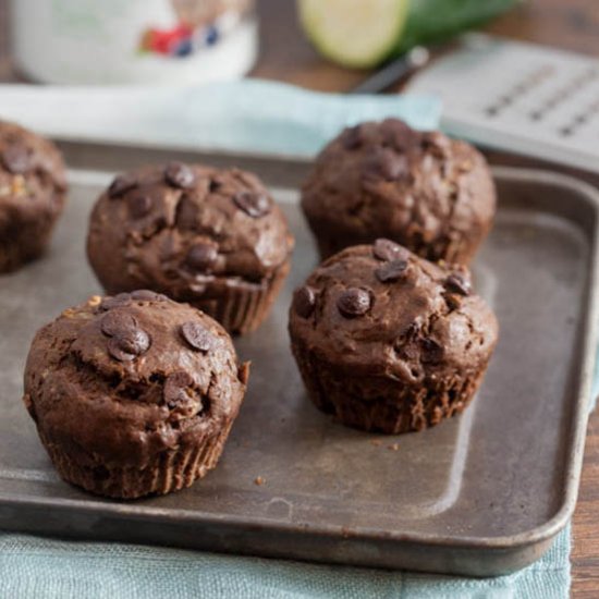 Chocolate Chai Zucchini Muffins