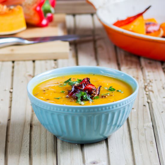 Roasted Butternut & Red Pepper Soup