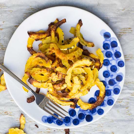 Maple-Garlic Delicata Squash Fries