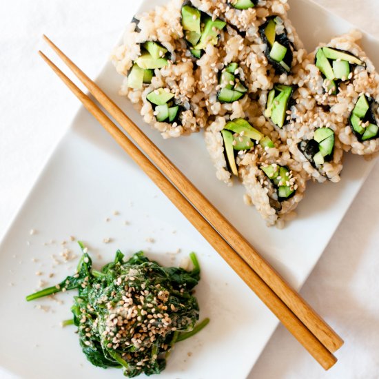 Miso Sesame Dressing Veg. Sushi