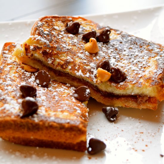 Choc, PB, & Mascarpone French Toast