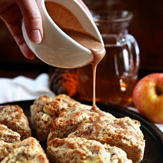 Apple Scones & Apple Cider Glaze