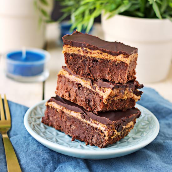 Vegan Buckeye Brownies