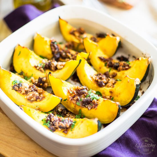 Date and Walnut Oven Roasted Acorn Squash