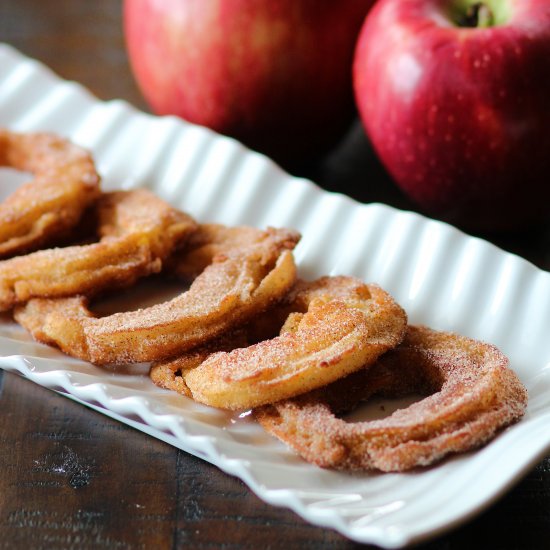 Apple Fritters with Cinnamon Sugar