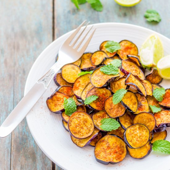 Deep Fried Spicy Eggplant