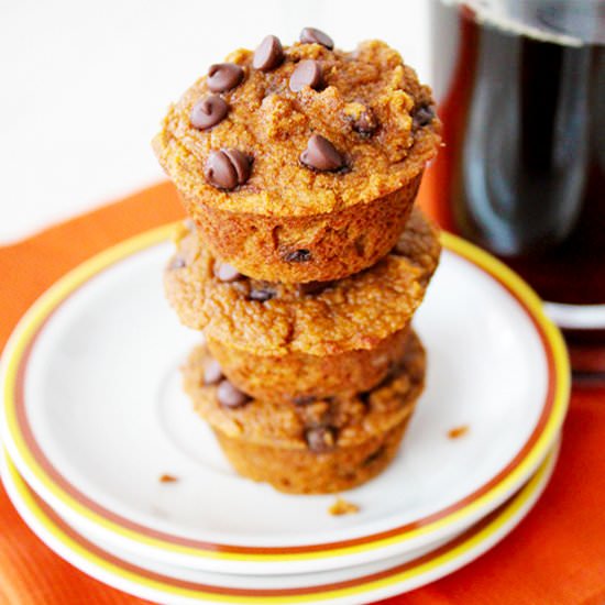 Paleo Choc Chip Pumpkin Mini Muffin