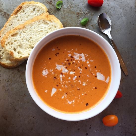 Roasted Tomato and Red Pepper Bisque