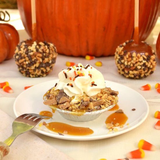 No Bake Candy Apple Cheesecake