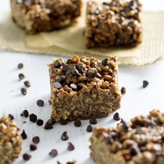 Chocolate Almond Butter Rice Crispy Treats