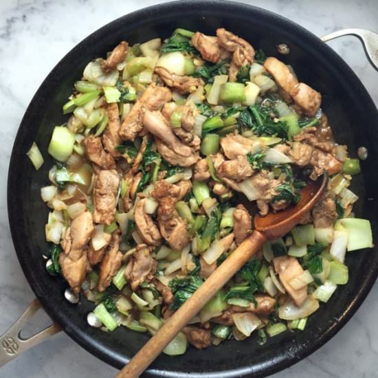 Stir-Fried Chicken & Bok Choy