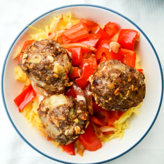 Spaghetti Squash and Meatballs