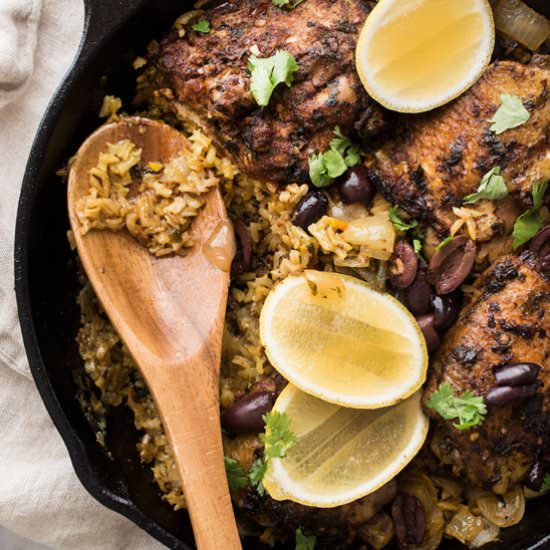 One Pot Moroccan Chicken and Rice