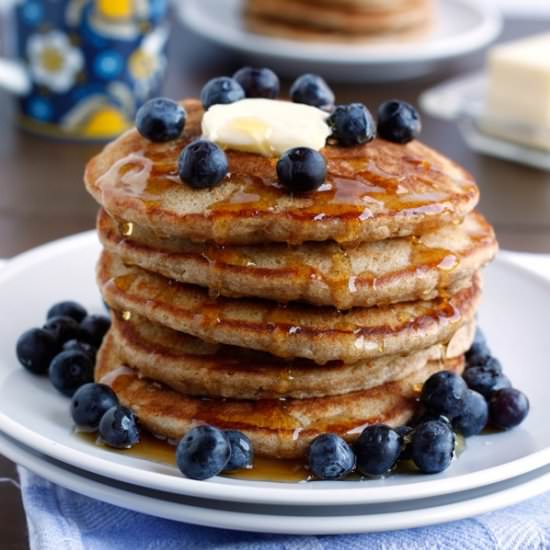 Fluffy Whole Wheat Pancakes