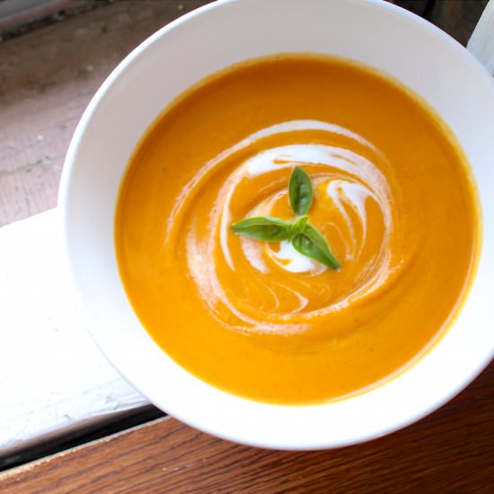 Spiced Carrot & Sweet Potato Soup