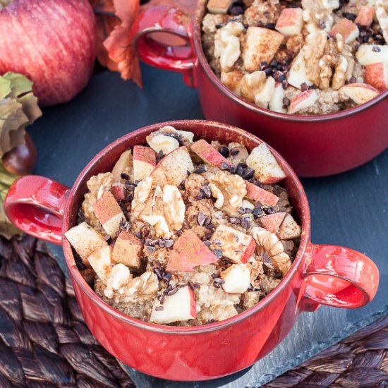 Apple and Walnut Quinoa Breakfast Bowls