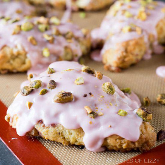 Glazed Cherry Buttermilk Scones