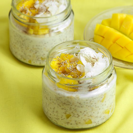 Mango Overnight Oats with Chia