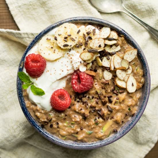 Chocolate Zucchini Bread Oatmeal