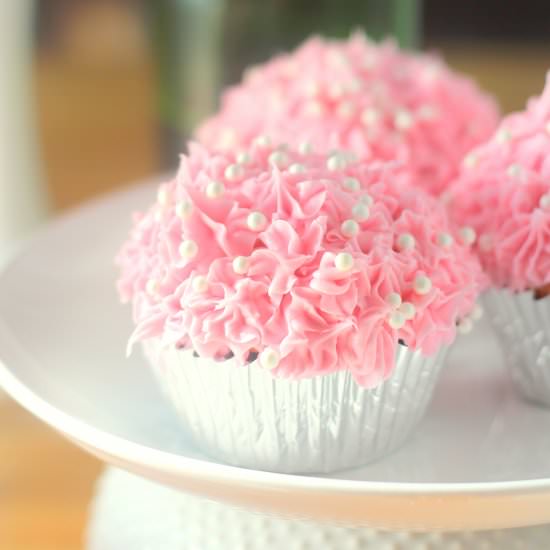 Pink Champagne Cupcakes