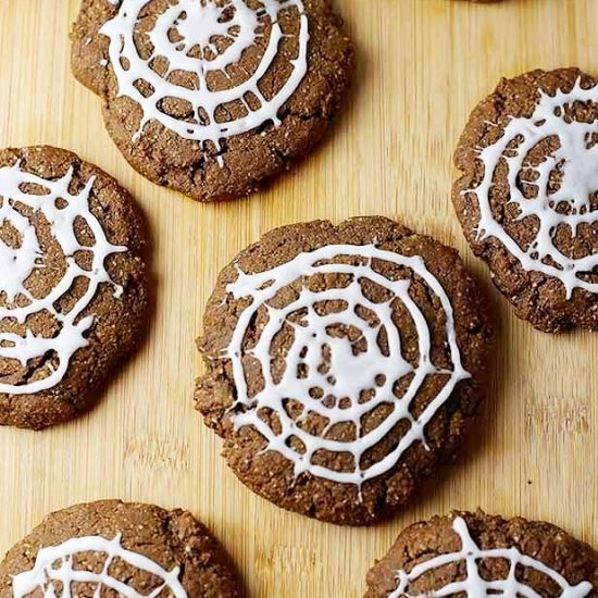 Chocolate Spider Web Cookies