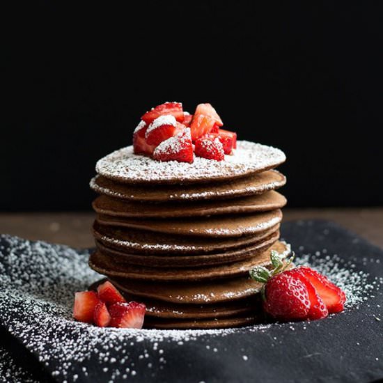 Chocolate Protein Pancakes