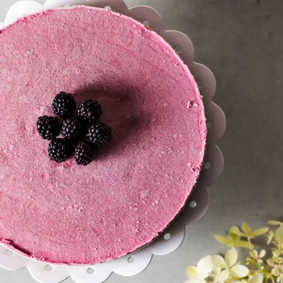 Frozen Blackberry Cheesecake