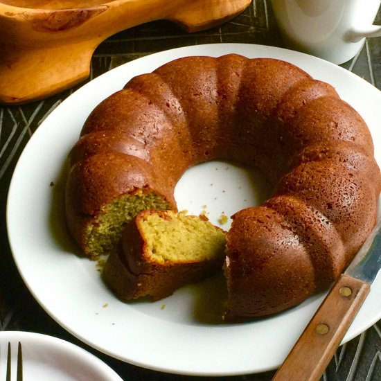 Matcha Latte Bundt Cake