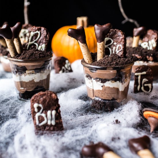 Deathly Chocolate Graveyard Cakes