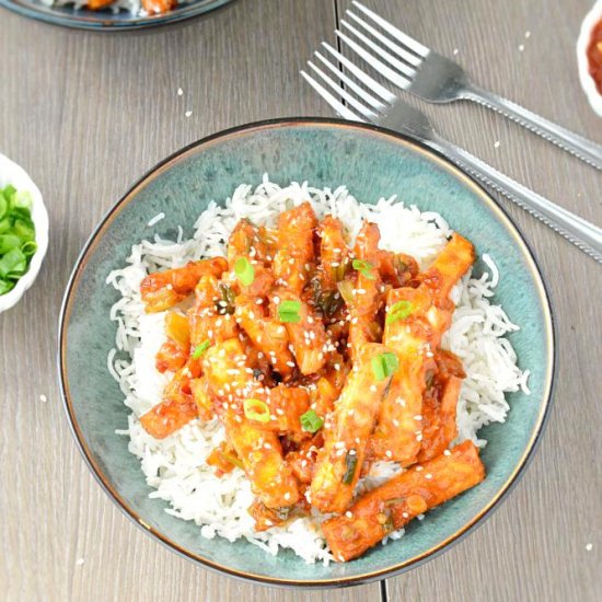 Sweet and Sour Honey Lemon Paneer