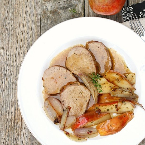 Pork Tenderloin Pears Shallots