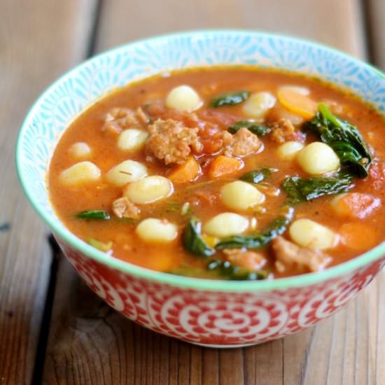 Spicy Gnocchi Soup