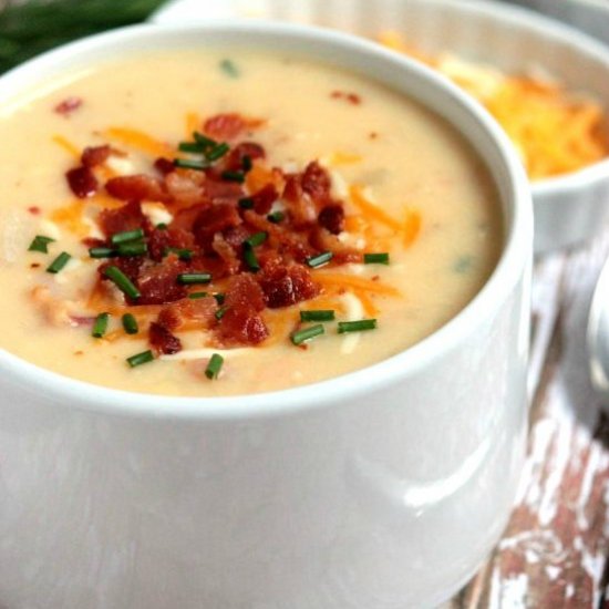 Slow Cooker Loaded Potato & Shrimp