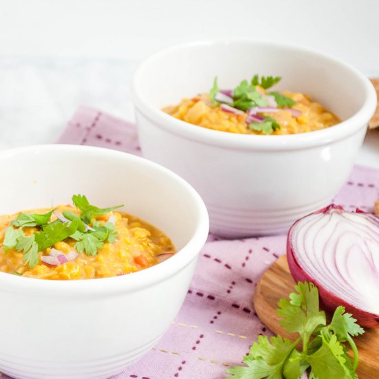 Red Lentil Daal with Coconut Milk