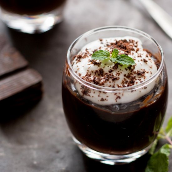 Boozy Chocolate Coffee Pudding