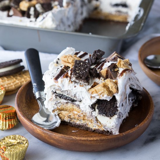 Peanut Butter Cookies Ice Box Cake