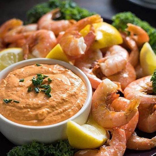 Roasted Lemon Shrimp Cocktail