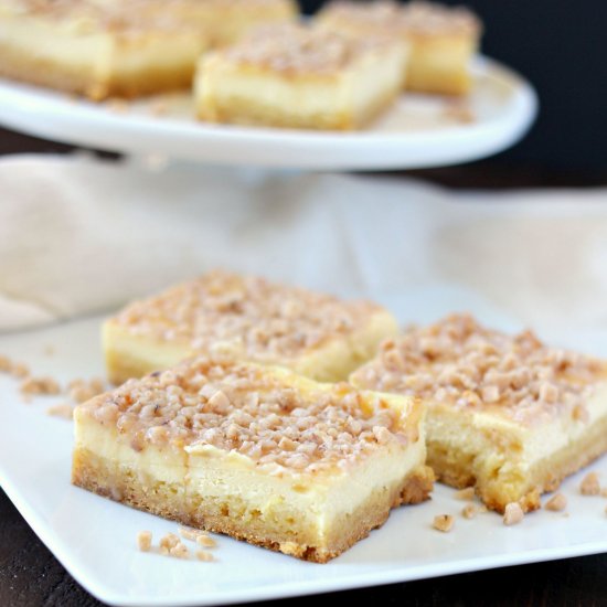 Toffee Cheesecake Bars