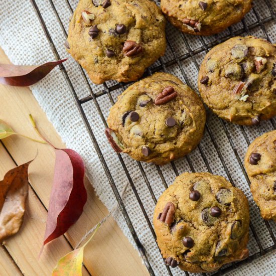 Pumpkin Pecan Chocolate Chip Cookie