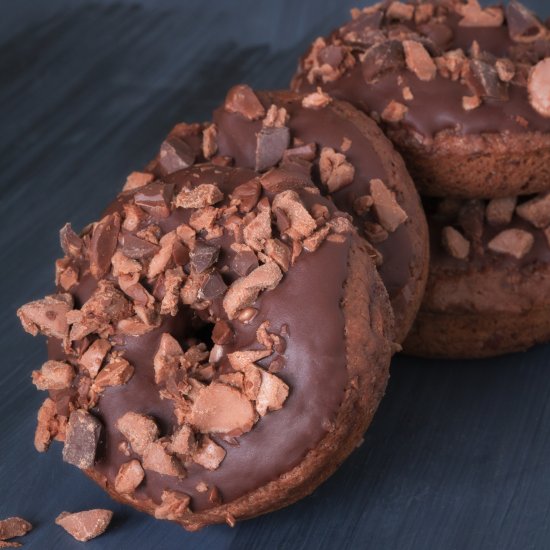 Double Chocolate Baked Donuts