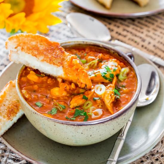 Red Lentil and Chicken Soup