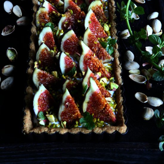 Fig and Coconut Tart w/ Pistachios