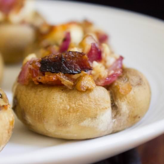 Feta and Bacon Stuffed Mushrooms