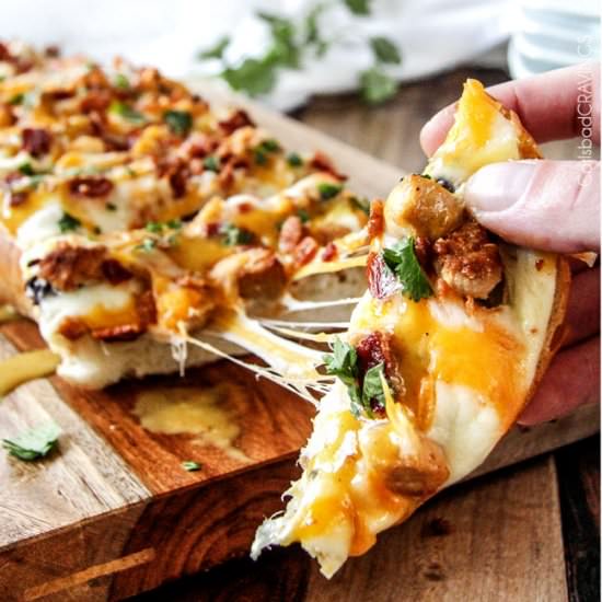 Cheesy Alice Springs Chicken Pizza