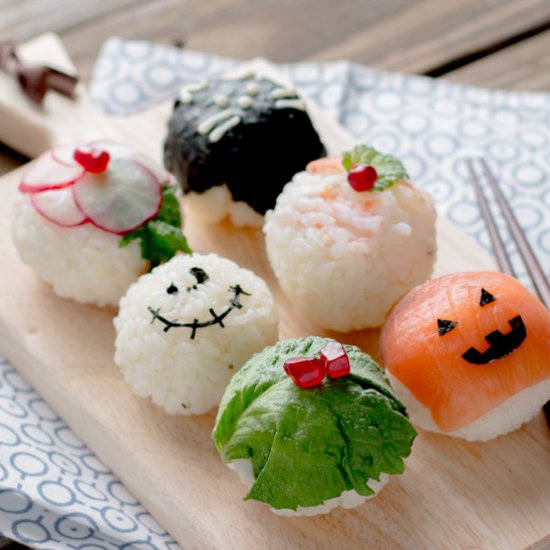 Halloween Sushi Balls (Temarizushi)