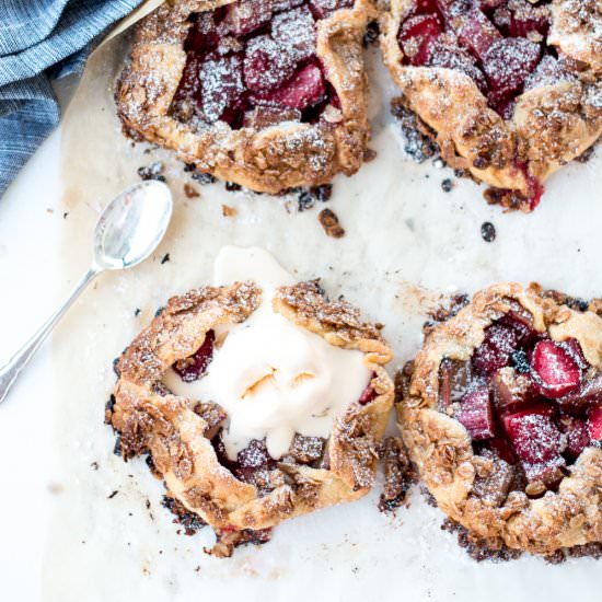 Strawberry, Rhubarb & Maple Galette