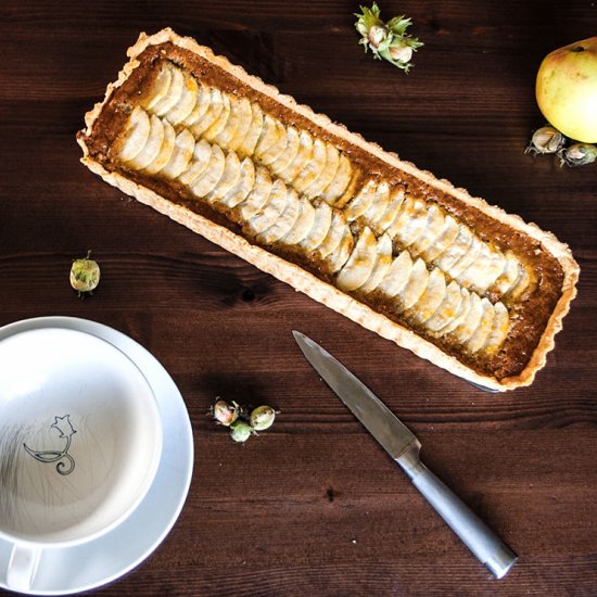 Apple, Hazelnut & Frangipane Tart