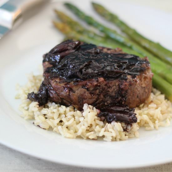 Filet Mignon with Cherry Sauce