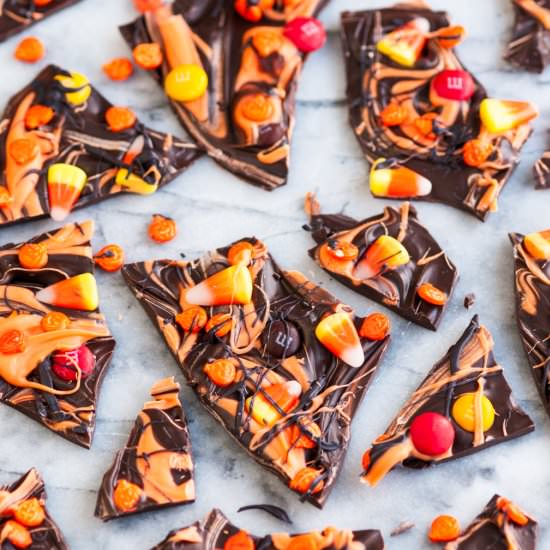 Halloween Chocolate Candy Bark