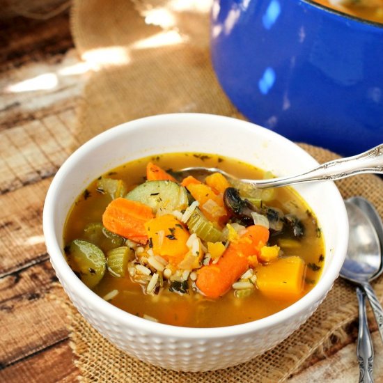 Loaded Vegetable & Wild Rice Soup